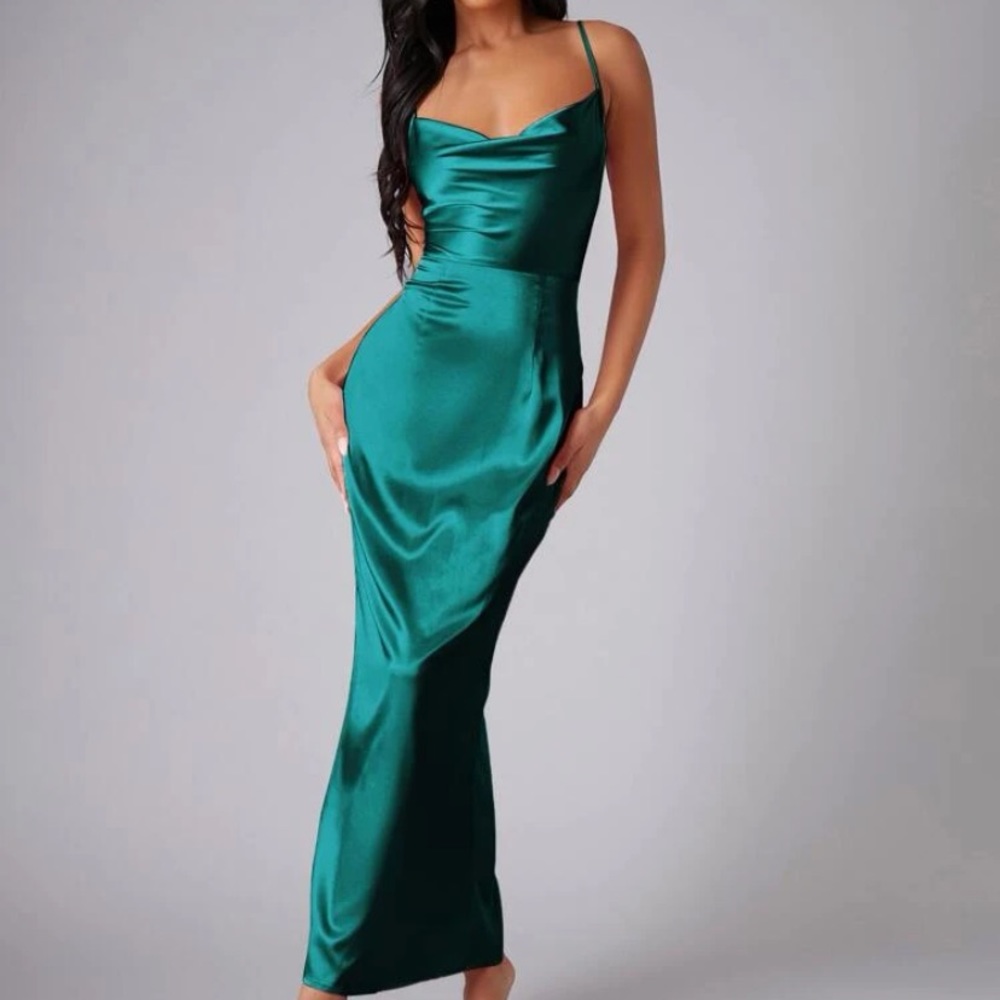 Shain green Satin dress! Never worned!